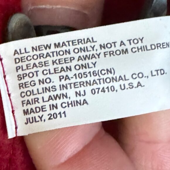 Christmas Tree Skirt With Santa & Snowman Appliqué Red Plaid Trim 52" Diameter - Picture 6 of 7